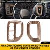 Wood Grain Console Side Air Vent heating Fan Cover For Chevy Silverado -2025