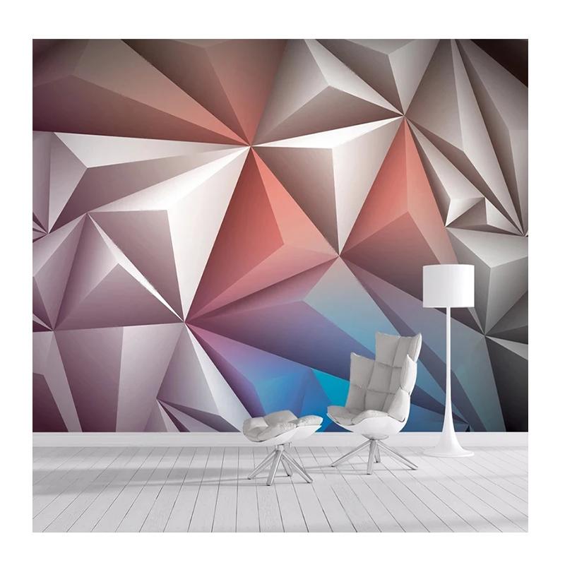 Флизелиновые обои 3D Геометрия Современные Креативные Настенные Росписи Гостиная ТВ Фон Обои
