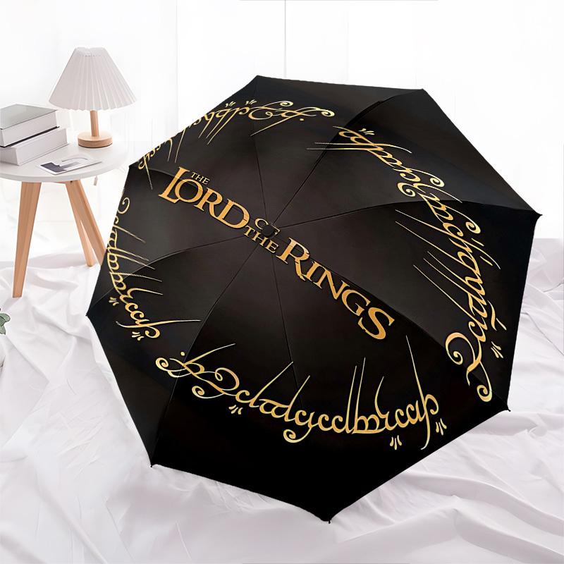 1pc Lord of the Rings Automatic Folding Umbrella - Compact 8-Rib Design, Durable Plastic & Iron1146L