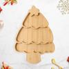 Christmas Tree Tray Serving Bamboo Practical Xmas Decoration Snack Plate Platter for