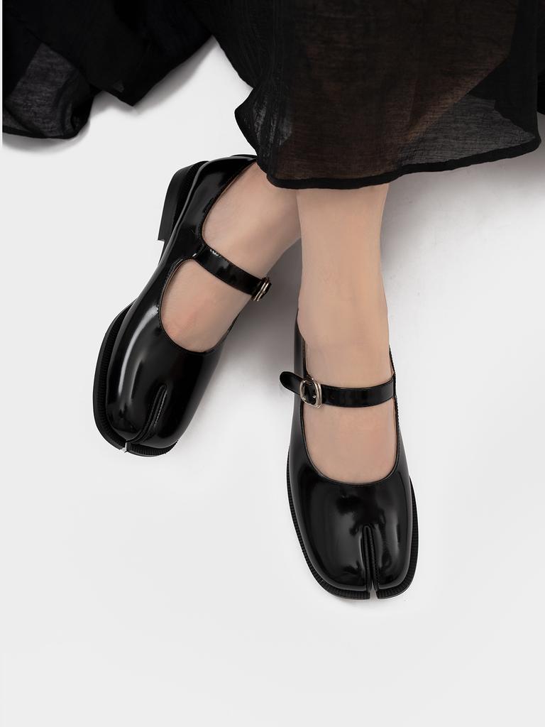Элегантные женские туфли Мэри Джейн на плоской подошве с пряжкой, удобные кожаные офисные туфли для повседневной носки
