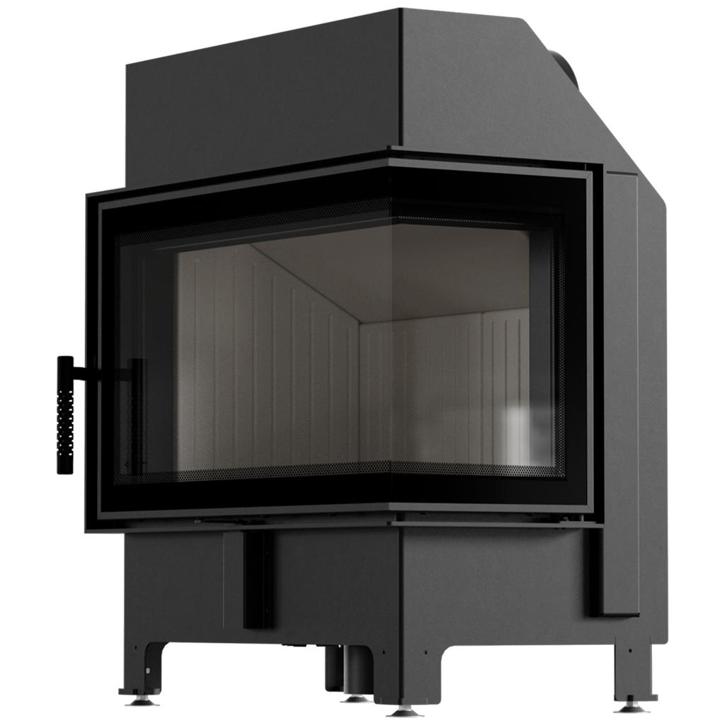 Fireplace KRATKI ZIBI ECO 9.9 kW Ø 180 right corner