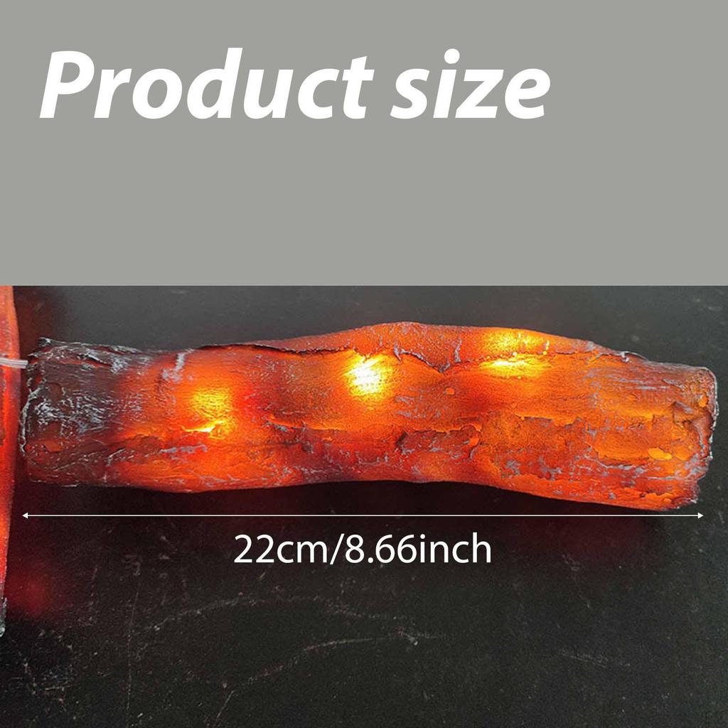 Flameless Fireplace Log Lights Artificial LED Fire Decoration Props Fake Wood Burning