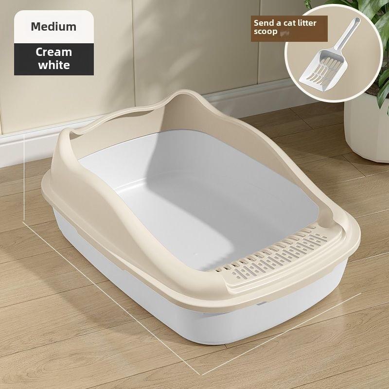 Extra Large Semi-Enclosed Anti-Splash Cat Litter Box