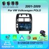 Автомобильное радио Android 14 GPS для VW Volkswagen POLO 2001 2002 - 2009 Carplay Auto Player Navigation 2 Din головное устройство DVD Видео Стерео