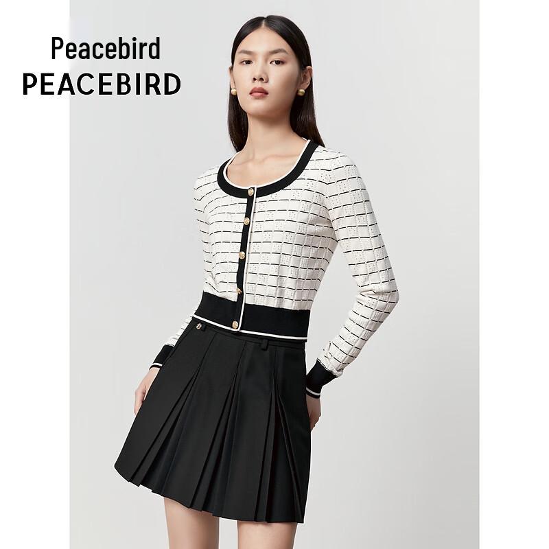 Женский вязаный свитер PEACEBIRD с круглым вырезом