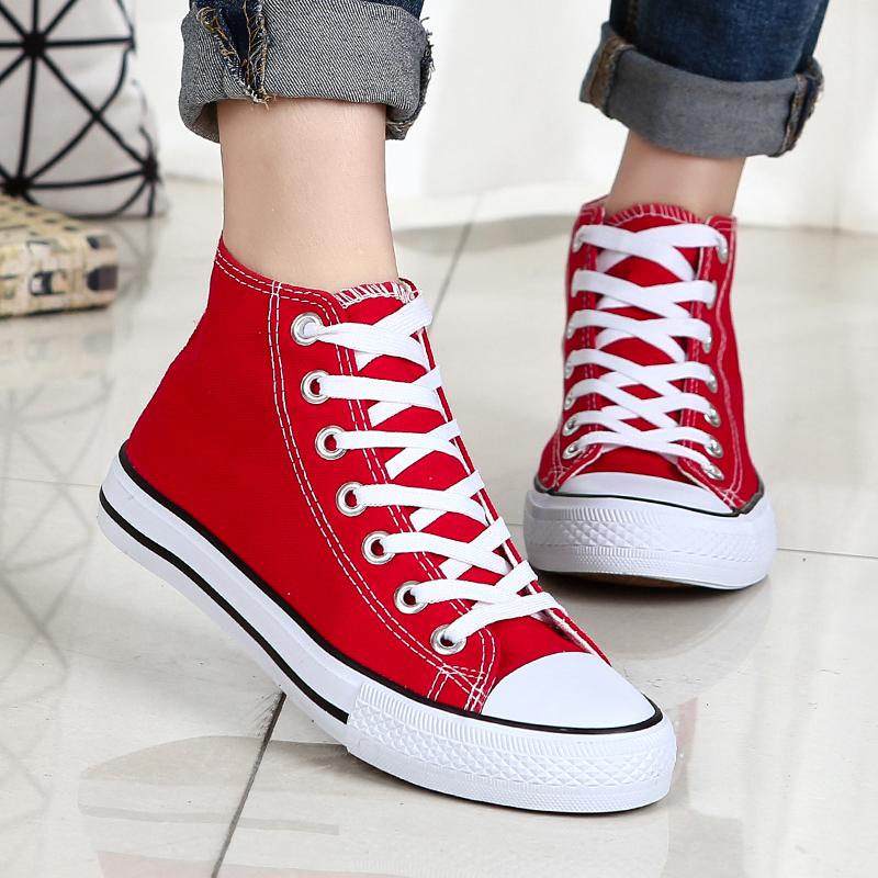 Men's/women's High-top Canvas Shoes Couple Shoes Trend Wild Shoes Fashion Denim Shoes Sneakers Men