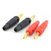 4pcs 4mm Banana Plug Audio Speaker Screw Gold Plate Plugs Adapter Solderless 2 Red 2 Black
