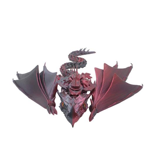 3D-печатная фигурка крылатого дракона, подвижные суставы, летающая фигурка дракона, шарнирная модель дракона, игрушка-фиджет, настольное украшение, орнамент