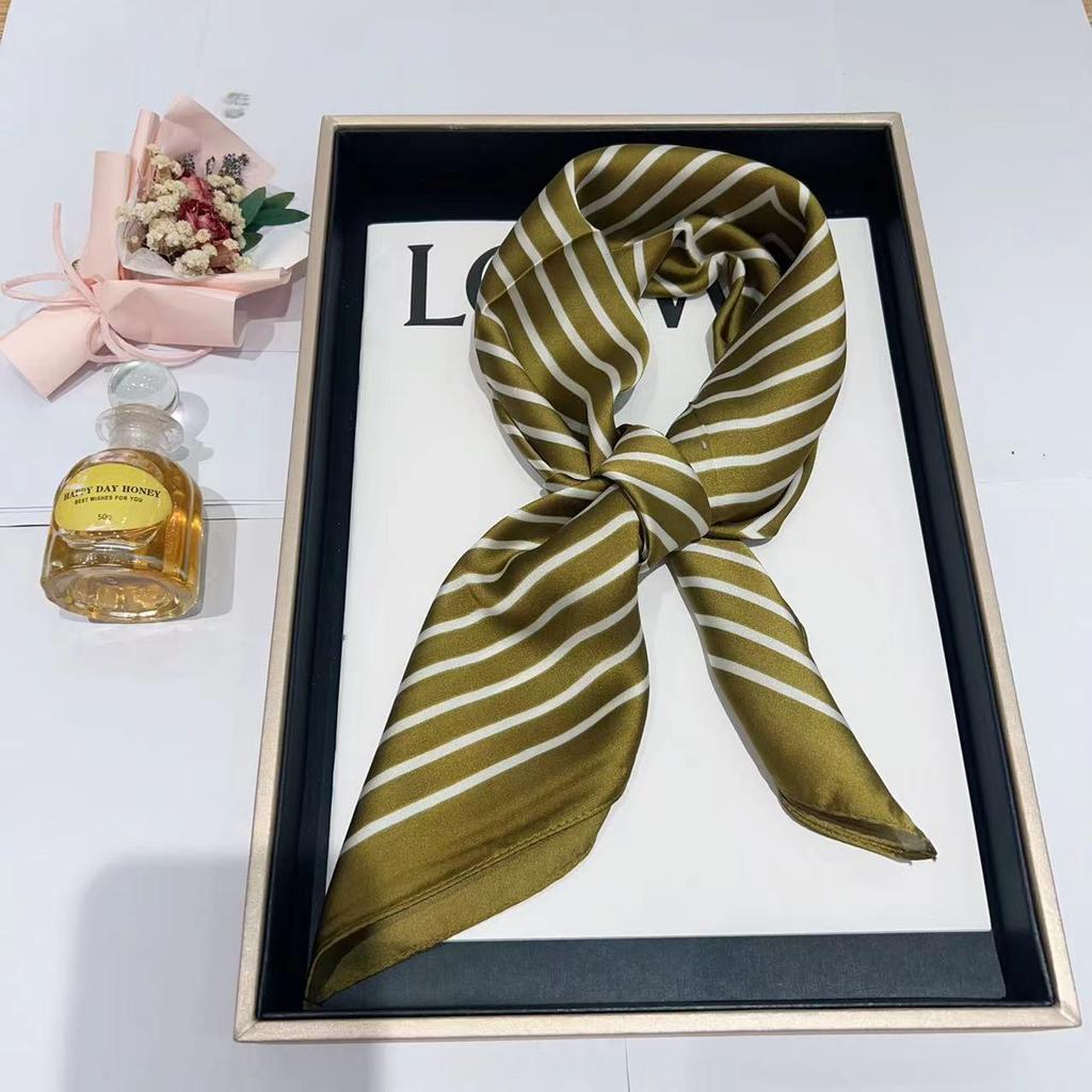 Шелковый шарф женский модный универсальный высокий смысл 70 квадратный шарф защита шеи шарф ретро шарф сумка