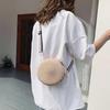 Yogodlns Литературная соломенная круглая сумка для женщин, летняя тканая сумка через плечо, дорожные пляжные сумки для отдыха, повседневная соломенная сумка из ротанга