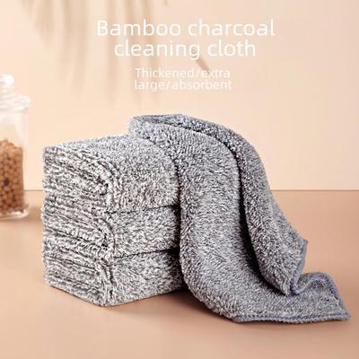 Абсорбирующая тряпка для посуды и губка для мытья посуды с бамбуковым углем