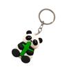 Adorable Silicone Panda Keychain Cartoon Animal Pendant Keyring Handmade Backpack Accessory for Girls and Boys