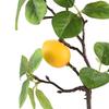 1PC Artificial Yellow Lemon Fruit with Fake Leaves Real Looking Artificial Flowers for Hotel Home Party DIY Decor