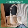 Simple Color Solid Bow Decoration Pleated Design Women Casual Shoulder Bag Tote