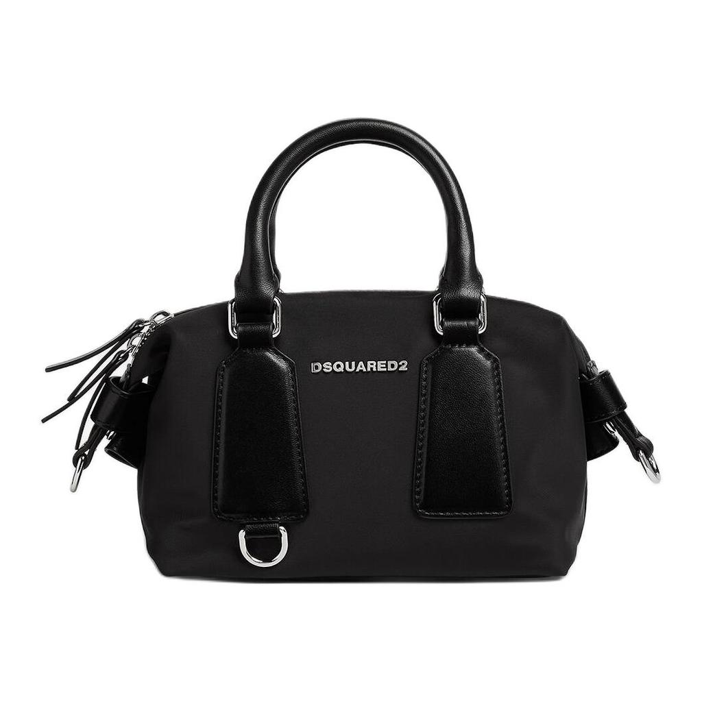 Dsquared2 Letter Logo Zipper Closure Polyester Shoulder Crossbody Handbag Small Women handbag Black HBW0065117000012124