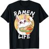 RAMEN LIFE Кавайный Кролик Заяц Японский Любитель Лапши Футболка