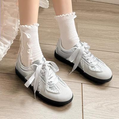 Балетные тренировочные туфли женские осенние новые шикарные нишевые на плоской подошве дышащие студенческие для досуга