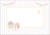 Открытка с сообщением Little Twin Stars Pink Starry Sky P 7404 Standard [Sanrio] CD4-1