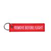 1 Piece Remove Before Flight Woven Key Ring Luggage Tag Label Red Chain Keychain For Aviation Gifts Keychain Fashion Jewelry