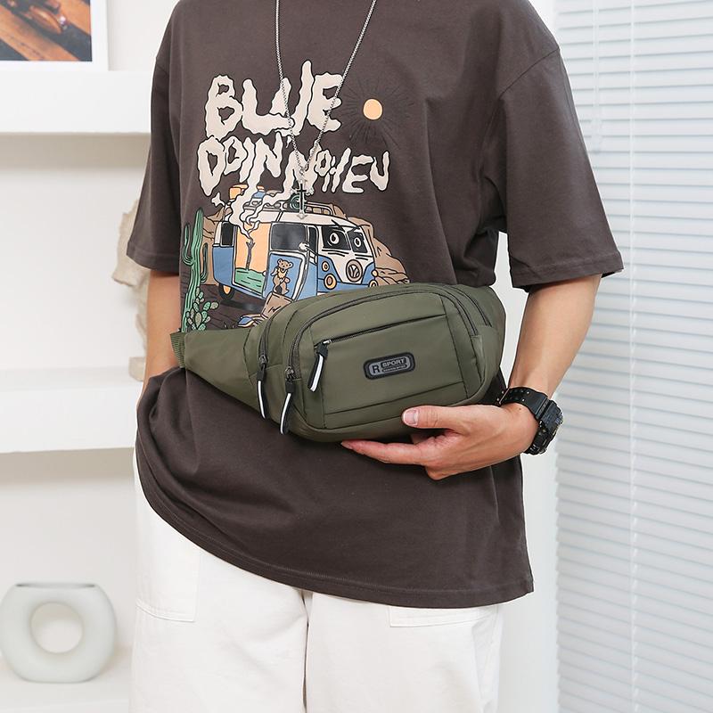 Men Nylon Fanny Waist Packs Unisex Fit Waistpack Mobile Sports Outdoor Running Anti Theft Ultra Thin Invisible Waist Bag