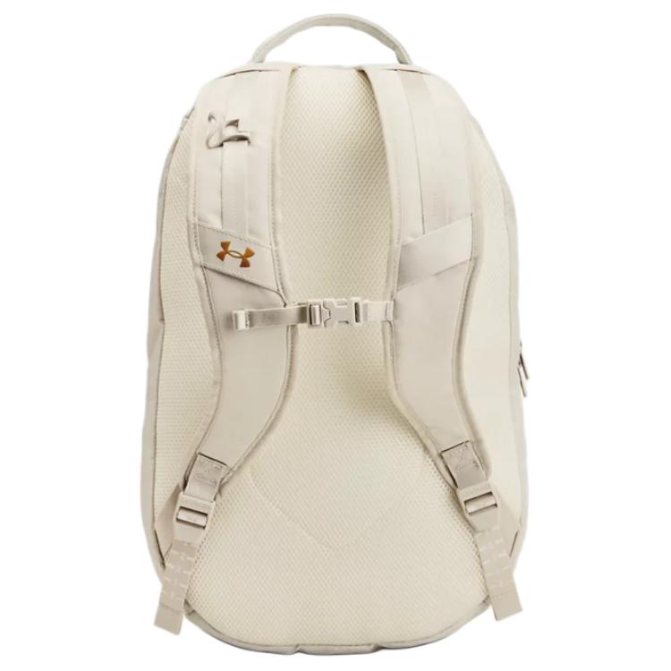 Under Armour Casual Versatile Polyester And Polyurethane Backpack Unisex Backpack Peak-White Metallic-Gold 1384671-110