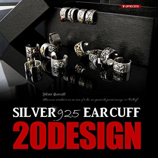 Серебряные аксессуары Серьги-каффы Серебро 925 пробы Продаются по 1 штуке на ухо pi0418-05 [Бренд 2PIECES] Мужские (5.Сакура)