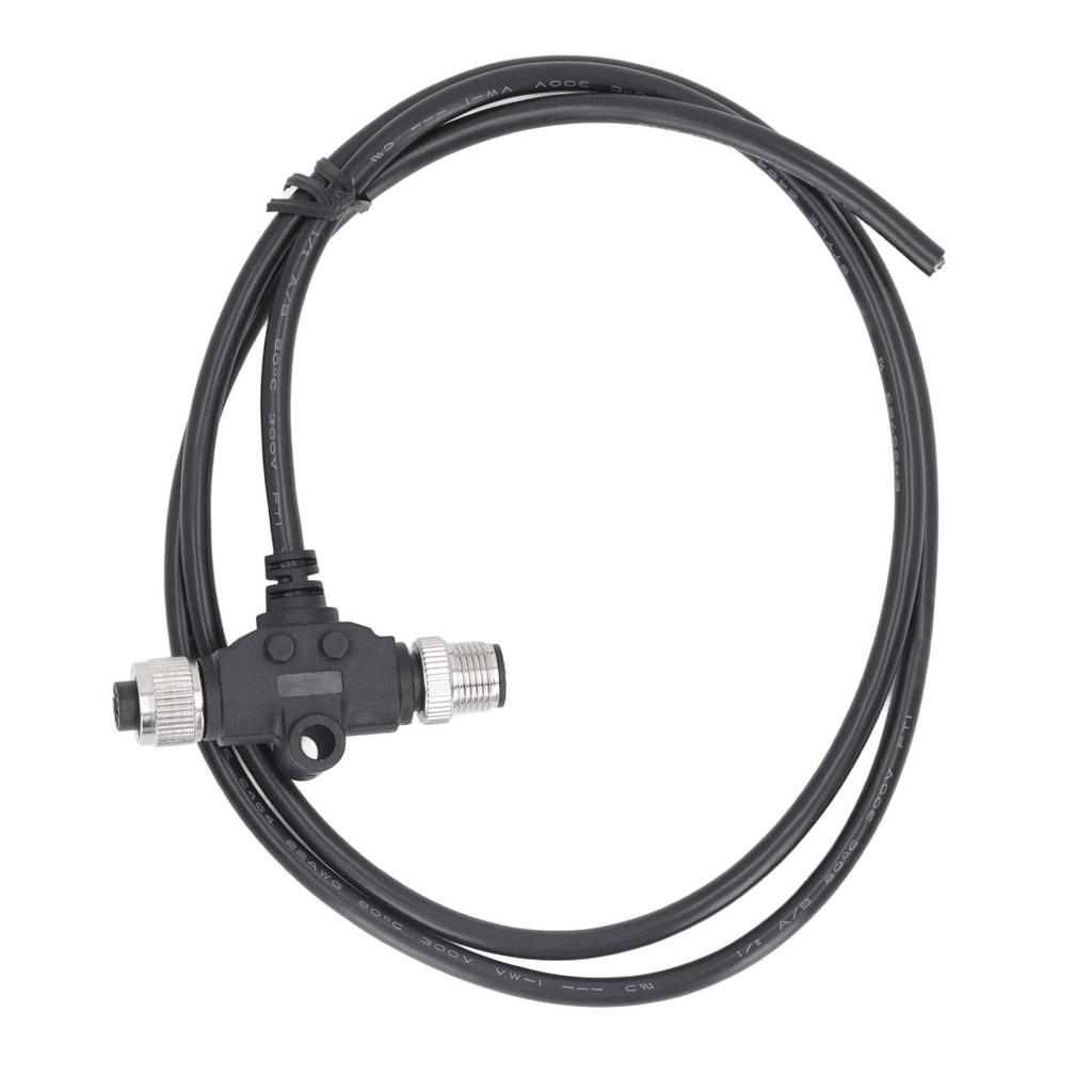 4-контактный разъем M12 с проводом длиной 1 метр IP67 водонепроницаемый T-образный электрический авиационный штекер 4A 250VAC