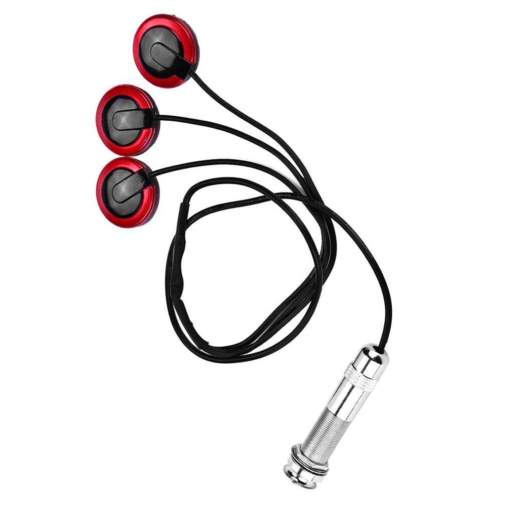 Самоклеящийся пьезоэлектрический микрофонный звукосниматель с разъемом для гитары, укулеле, скрипки