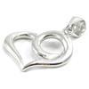 [I3930] - Silver Pendant 'Love' Silver (rhodium-plated) - 17x13 Mm