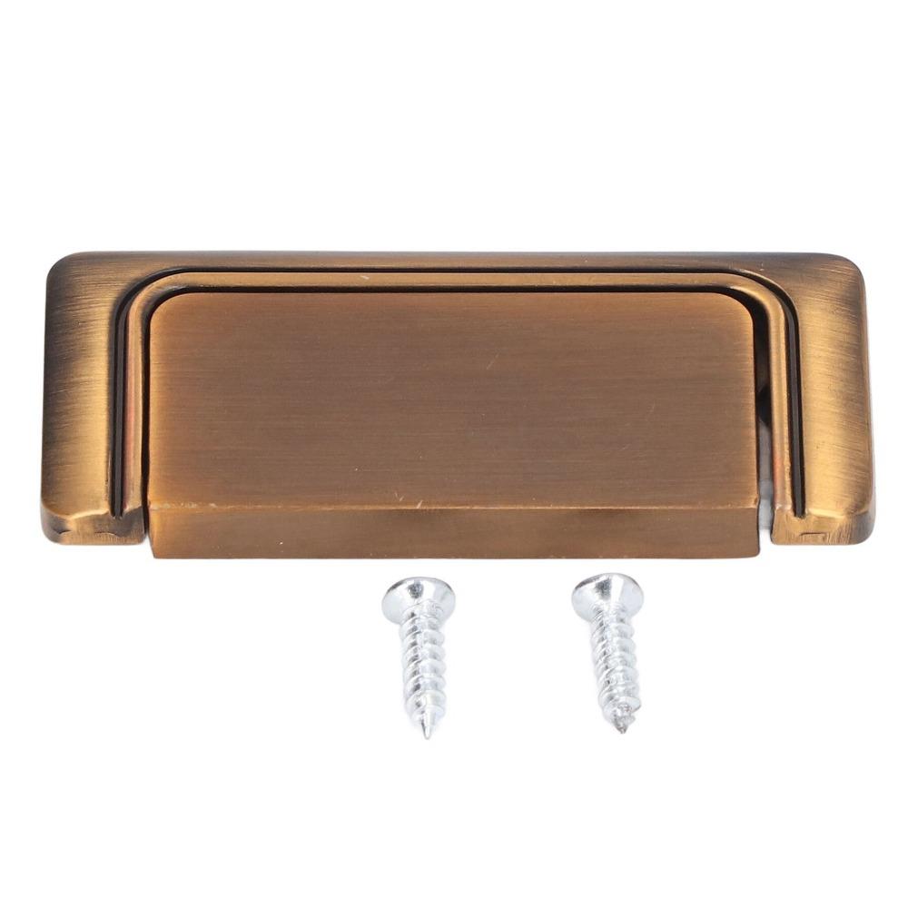 Antique Bronze Door Handle Zinc Alloy Flush Pull Handle Simple Concealed Handle  Wardrobes