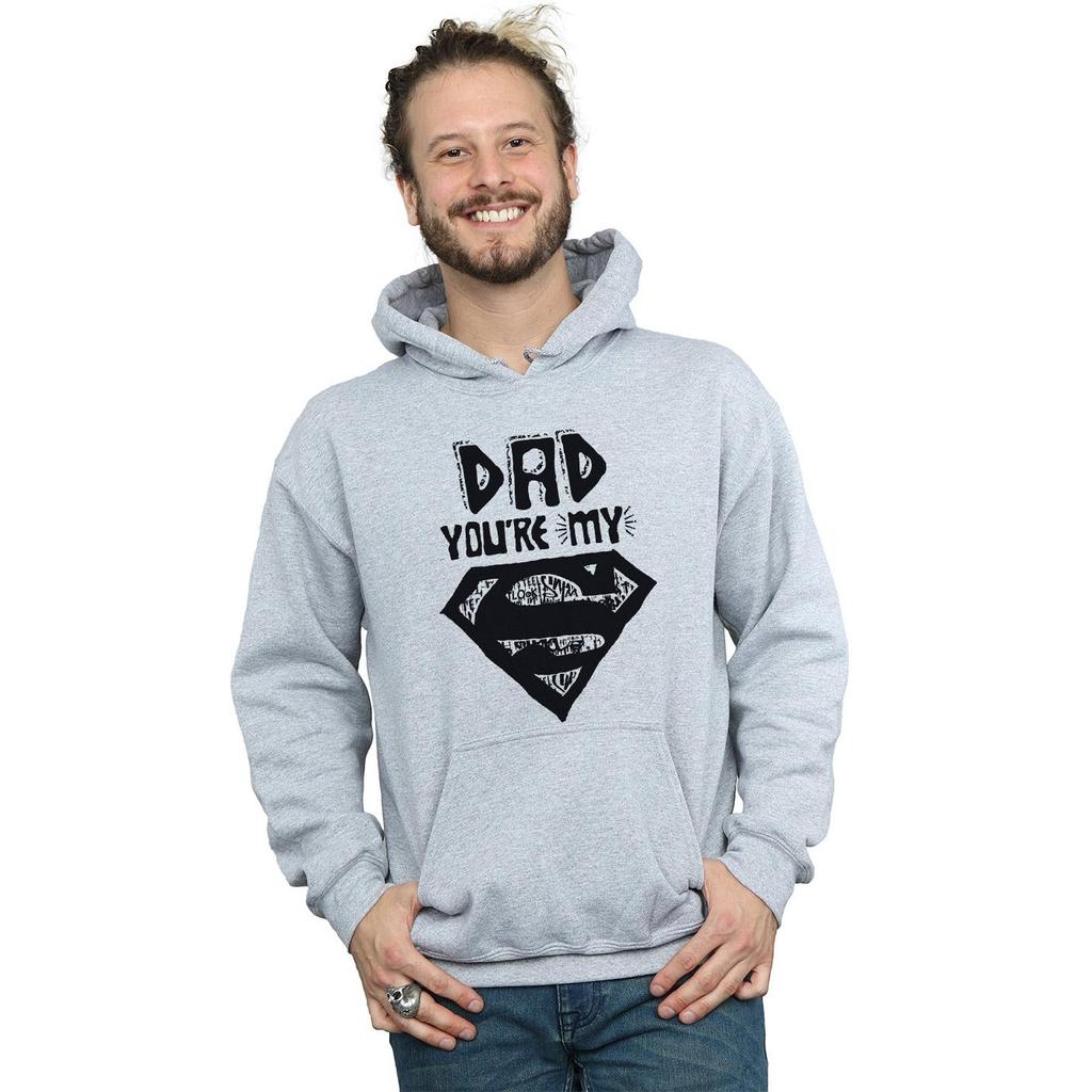 DC Comics Mens Superman Super Dad Hoodie