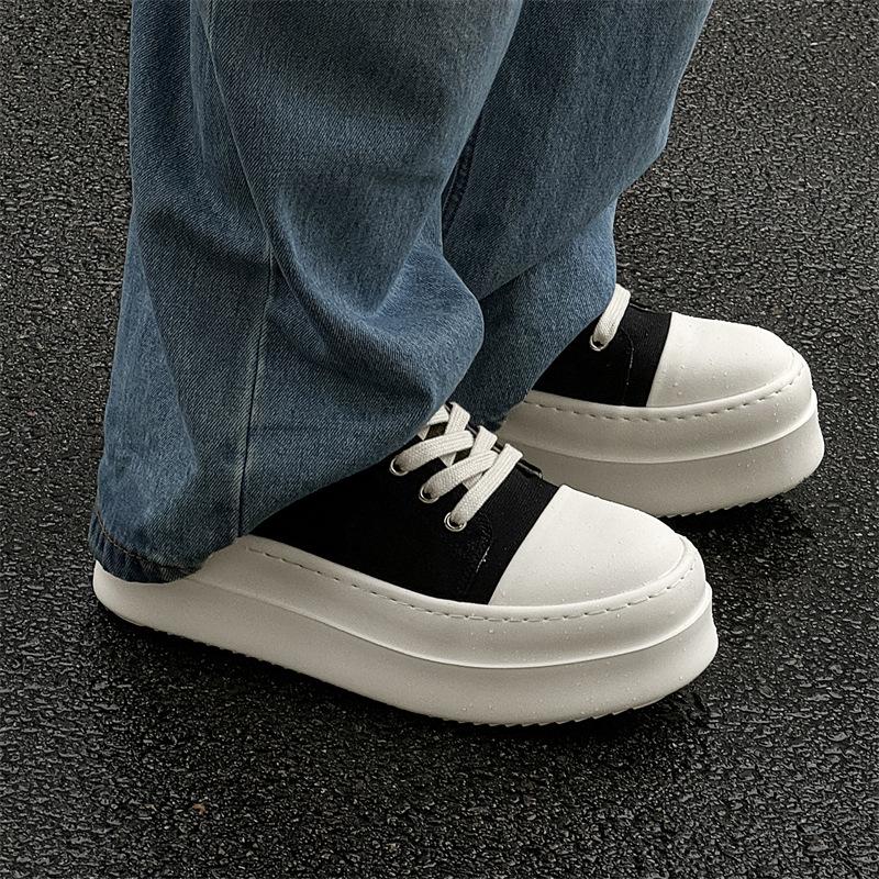 Американские ретро туфли на толстой подошве мужские черные простые туфли дерби с большой головкой 18453-R