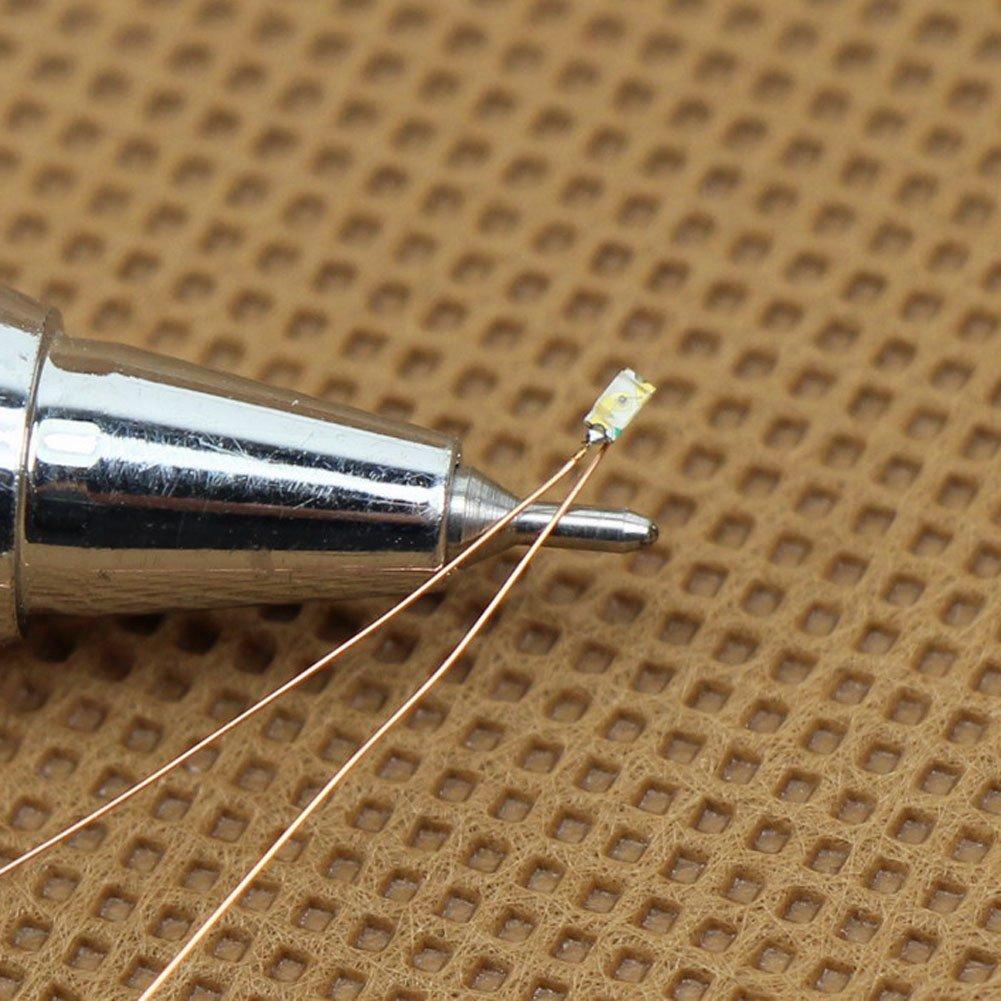 Miniature SMD 0603 Chip with Copper for Model and Dioramas LEDs, Red, 20-Pack, 0.1mm Wire, Trains, Railways, Buildings,