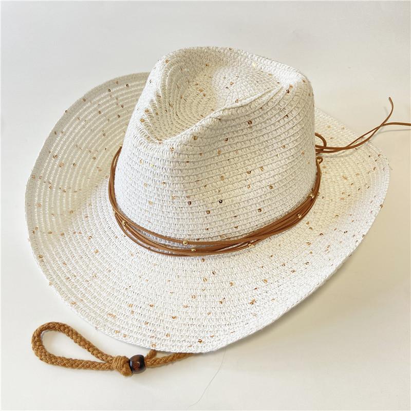 New western cowboy hats for men and women can take summer vacation travel sunscreen sun hat retro sun hat knight hat