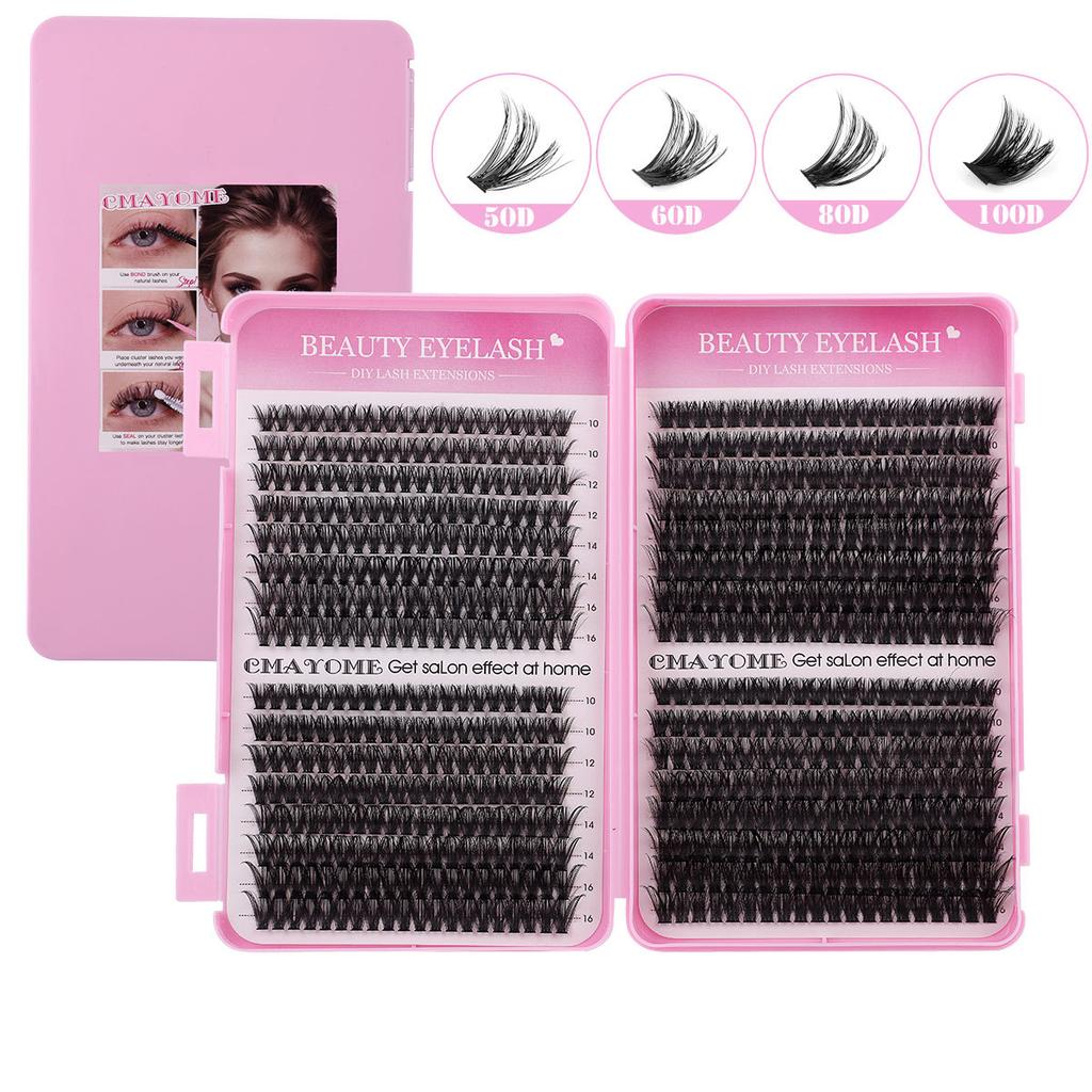 640 Tufts Diy Single Tufts Of False Eyelashes Natural Thick D-Song Segmented Grafting Eyelashes