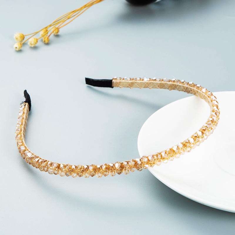 Женская повязка для волос с милым темпераментом и кристаллами, пряжка для головы, стразы, тонкая повязка на голову, головной убор