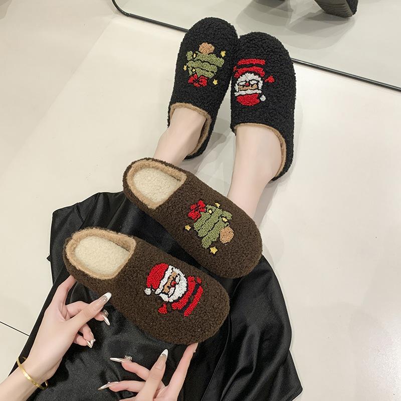 Новый удобный дом милый мультяшный Гринч 2025 зимние хлопковые тапочки женские парные теплые хлопковые тапочки