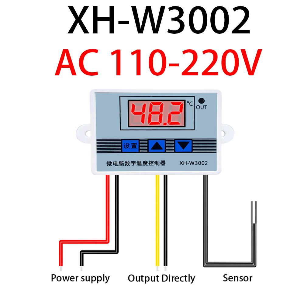 W3001 W3002 12V 24V 110V 220V Светодиодный цифровой контроллер температуры Термостат Термометр Инкубатор Холодильник Нагрев Охлаждение Обогреватель