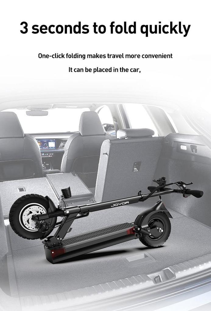 Электросамокат Joyor Y6-S — двигатель мощностью 500 Вт, аккумулятор 48 В, передние и задние дисковые тормоза для плавной и надежной езды(НЕТ ЭБЭ)
