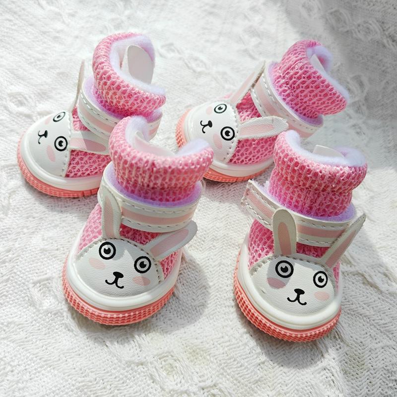Летние кроссовки для собак для маленьких щенков, животных, милого кролика, дышащие сандалии для домашних животных, обувь, обувь, аксессуары, ботинки для чихуахуа, йорков