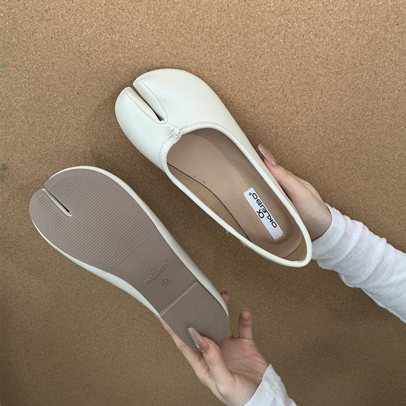 Мода 2025 Новая весна осень Мода Странный носок Женские балетки Слипоны Мягкая женская обувь на плоской подошве Женские балетки с обувью