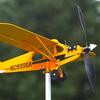 Вертушка самолет Piper J3 Cub Металлический самолет Флюгер Наружный Флюгер-указатель направления ветра для крыши Садовый декор