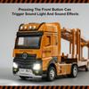 1/32 Engineeringtoy Transport Cars Модель игрушечного сплава литой двухслойный грузовик игрушка инерционный звук свет транспорт для мальчиков подарок