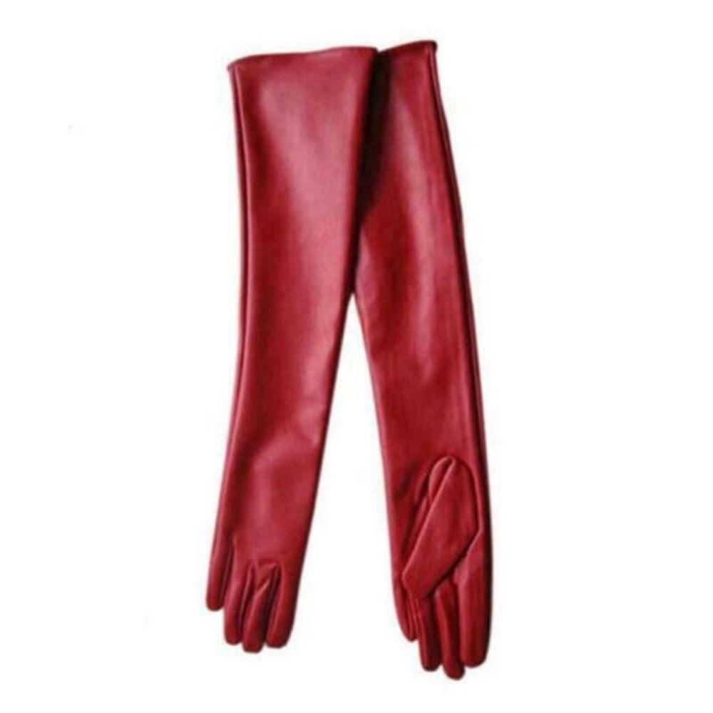Evening Party Gloves Women Leather Gloves Fashion Long Elbow Gloves