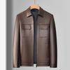 Мужская куртка в стиле business casual из искусственной кожи FMDH9258