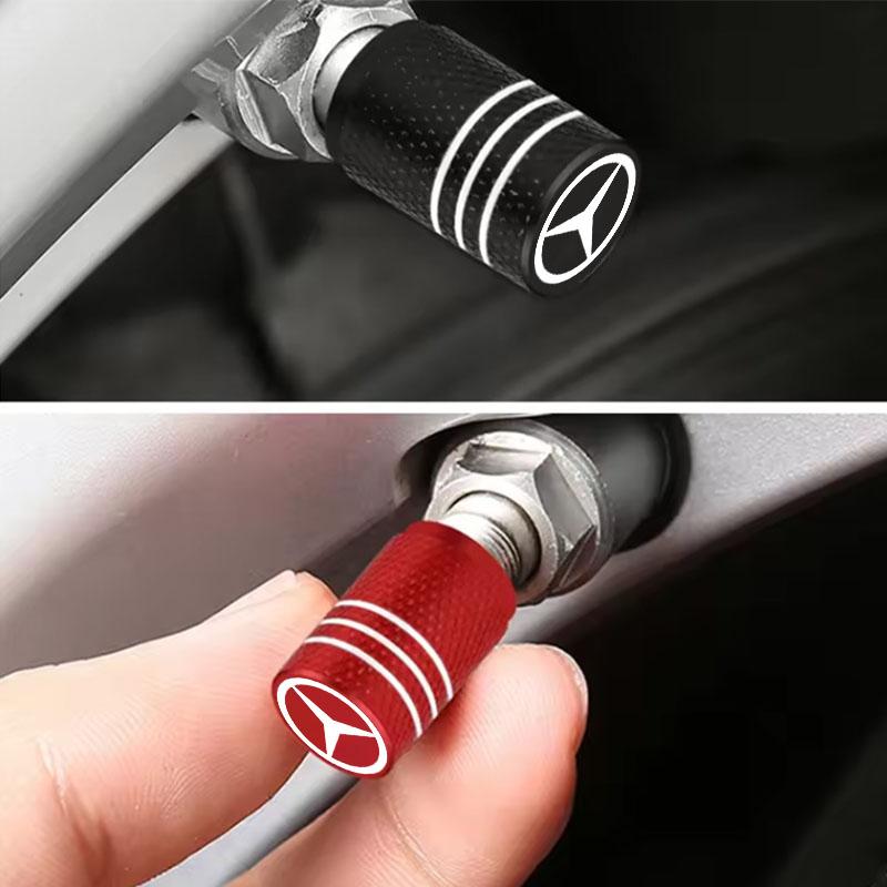 Car Tire Valve Cap Aluminum Tire Wheel Stem Air Valve Cap For Mercedes Benz B/C/E/S Class W203 W204 W205 W210 W211 W212 W221 CS1