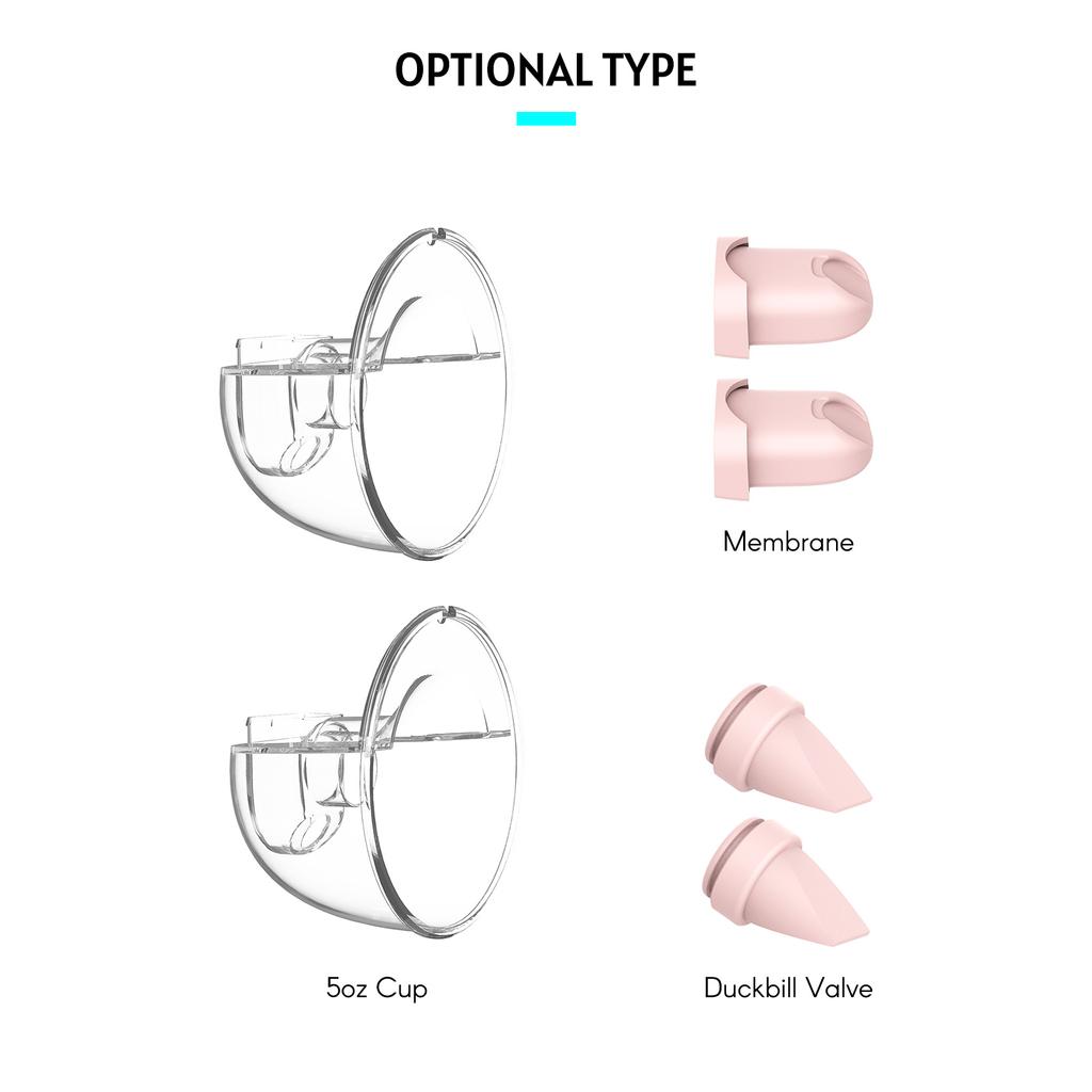 YOUHA Electric Breast Pump Replacement Accessory Includes 2 Pcs Duckbill Valve Soft Food-Grade