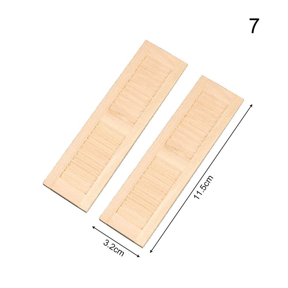 Dollhouse Furniture DIY Double Window Glass Plate Doll House Window Wooden Frame Doll Furniture