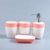 European Style Snowflake Glaze Ceramic Bathroom Set: Pink Mouthwash Cup, Hand Sanitizer Bottle, and More